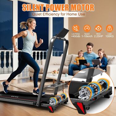 Бігова доріжка CharonFit для дому Walking Pad, 2,25 к.с., до 100 кг, нахил 4%, швидкість 1-10 км/год