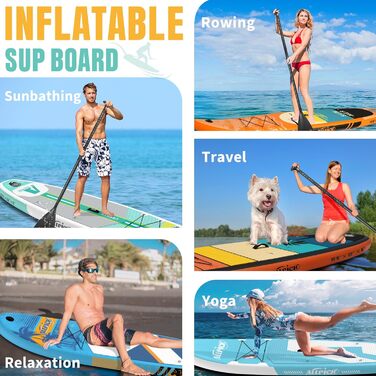 Надувна SUP-дошка ALLPICK Premium з камеротримачем, комплект аксесуарів, регульоване весло, для початківців і досвідчених, до 180 кг