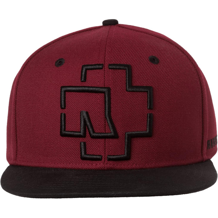 Кепка-снэпбек Rammstein бордового кольору, універсальний розмір