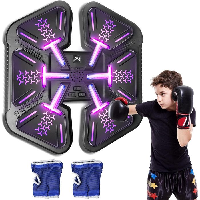 Музична боксерська машина з рукавичками, 9 режимів швидкості та лічильник, для тренувань, зняття стресу та розваг