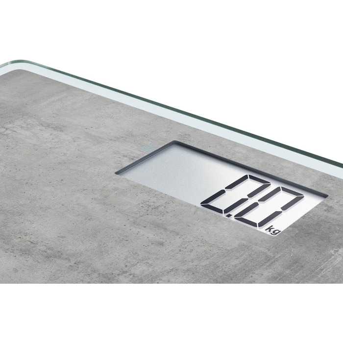 Електронна вага Soehnle Style Sense Compact 300 Concrete, до 180 кг, LCD-дисплей, надтонкий дизайн, персональна вага