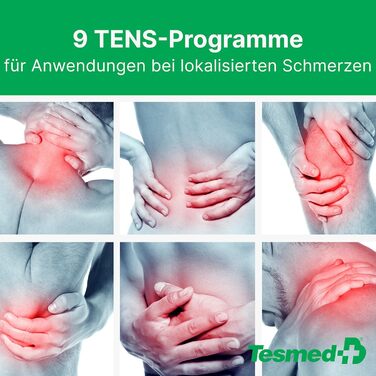 Електростимулятор TESMED Fit для EMS, TENS, масажу (3 в 1): 22 програми, 6 регульовані, для зняття болю та стимуляції м'язів живота, сідниць та грудей (Fit 5.4 з 4 електродами)