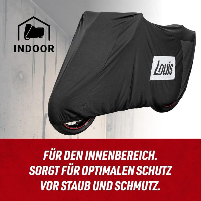 Чохол для мотоцикла Louis Indoor (XL-XXL) — еластичний, дихаючий, стійкий до розривів та пилу, захисний