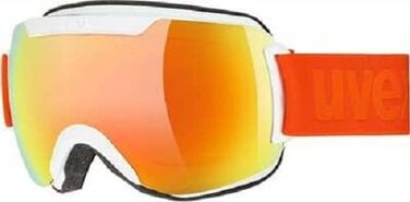 Унісекс лижна маска Uvex Downhill 2000 CV, біла/рожево-оранжева, універсальний розмір, захист від ультрафіолету