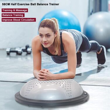 Фітбол для фітнесу та реабілітації 59 см з шипами, для зміцнення м'язів кора, масажу та зняття болю, Body Balance