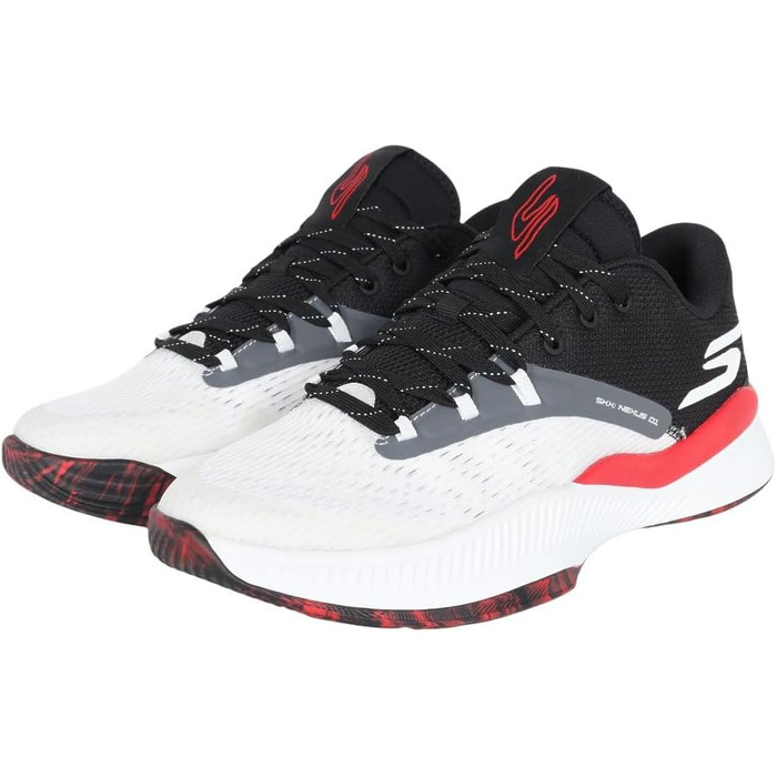 Кросівки Skechers Nexus для чоловіків, баскетбольні, сірі та зелені (48.5 EU, білий, чорний, червоний)