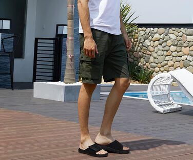 Чоловічі сандалі ONCAI з регульованими ремінцями, відкритим носком та підтримкою склепіння стопи, розмір 47 EU, чорні