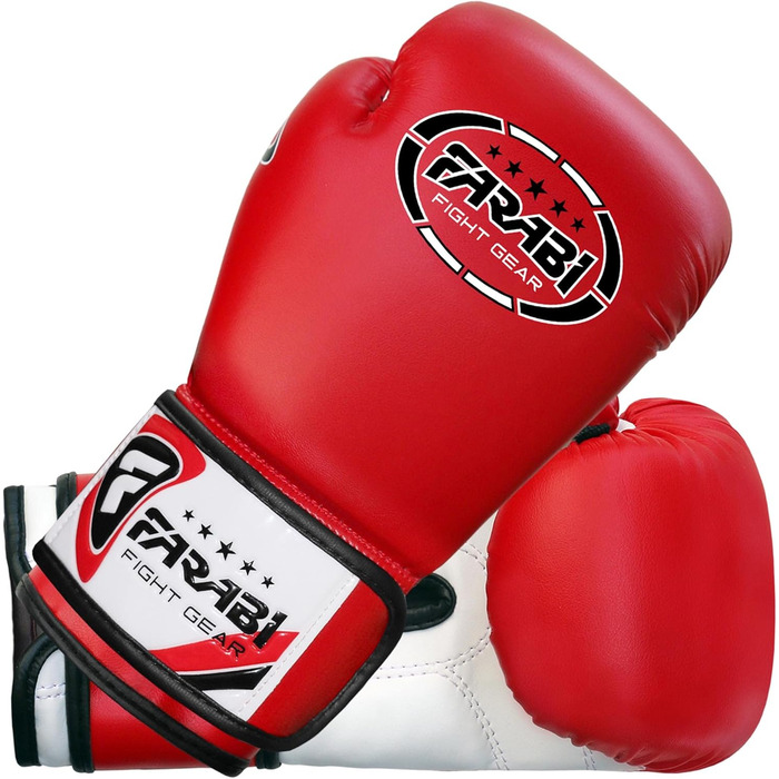 Боксерські рукавички Farabi Sports для дітей 8oz/6oz - білі. Ідеально для боксу, ММА, муай-тай, кікбоксингу та спарингу.