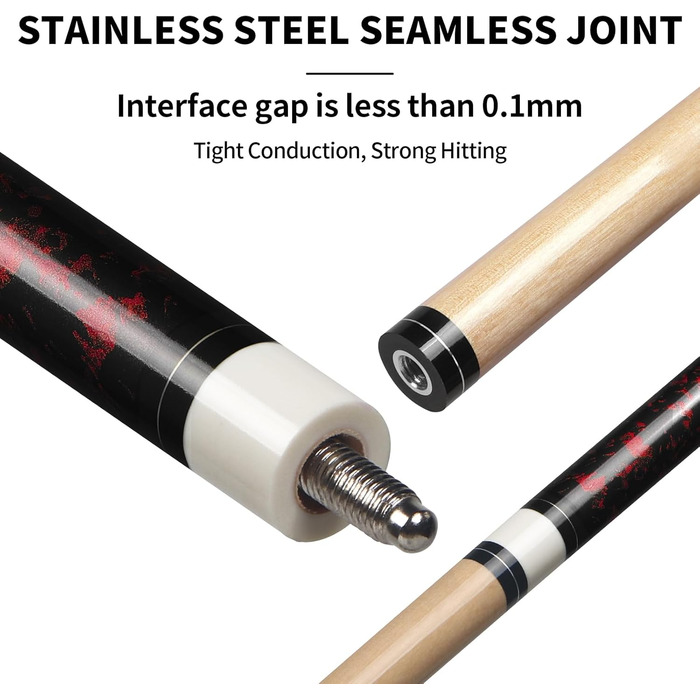 Більярдний кий LOTKEY 58'' (21 oz) з крейдою (3 набори) - міцний, для професіоналів