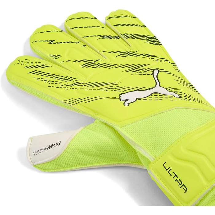 Воротарські рукавиці Puma Ultra Play RC, унісекс, чорно-сірі, розмір 10 (UK), жовтий/чорний
