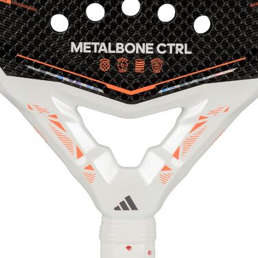Ракетка для падел Adidas Metalbone Ctrl 2026, 500г, біла - професійна ракетка для контролю
