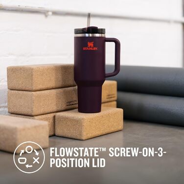Термочашка Stanley Quencher H2.0 Flowstate з трубочкою 1.2 л, нержавіюча сталь, термокружка, зберігає холод до 48 годин, без BPA, для води та напоїв, підходить для миття в посудомийній машині