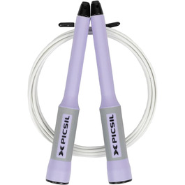 Picsil Sphinx Speed Rope – легке та міцне скакалка для крос-тренінгу, фітнесу, боксу, професійна скакалка з подвійними підшипниками, високоякісні матеріали, фіолетова