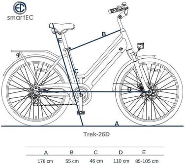 Електровелосипед smartEC Trek-26D 250Вт, 36В/13Аг, 26