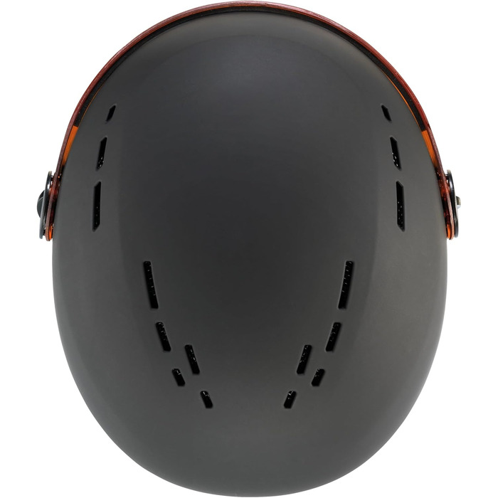 Дитячий лижний шолом Bollé Quiz Visor з візором, матовий чорний/синьо-оранжевий, розмір S