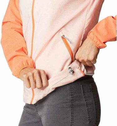 Жіноча софтшелл куртка Columbia Softshell, колір Heather Canyon 890 Peach Blossom / Sunset Orange, розмір M