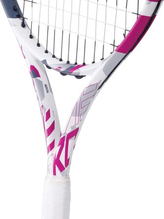 Тенісна ракетка Babolat Evo Aero Pink для дорослих, натягнута, потужність і комфорт, аеродинамічна рама Alpha, технології Evo 4 Feel та Woofer, ручка Syntec Evo Grip 2, французький бренд, рожева