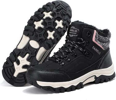 Зимові черевики TARELO для жінок, чорні, розмір 36-41, антиковзаюча підошва