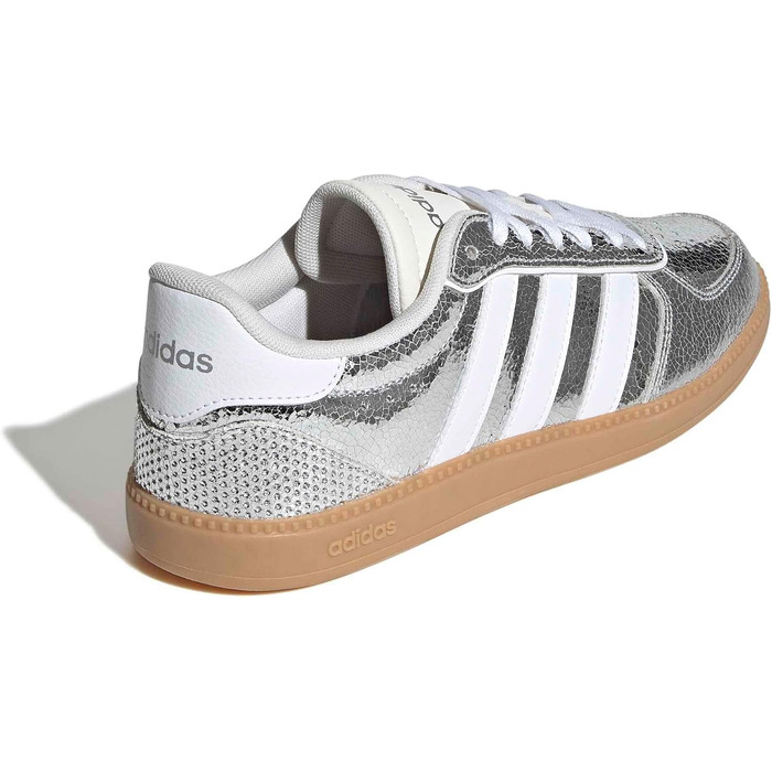 Жіночі кросівки adidas Breaknet Sleek (40.5 EU, сріблястий/білий, пісочна підошва)