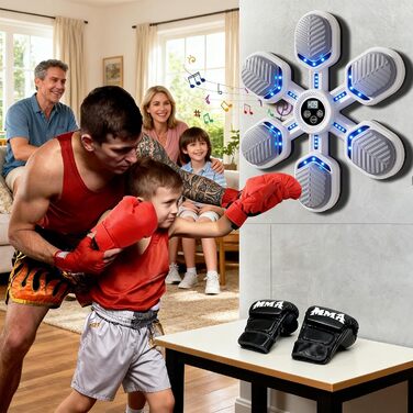 Музична боксерська машина Wandmodell - бокс з Bluetooth, LED, 9 швидкостей, 9 режимів для дітей та дорослих