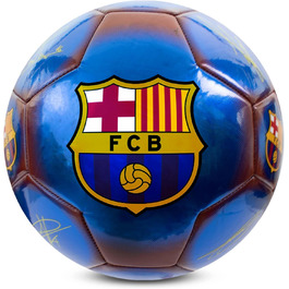 М'яч футбольний Hy-Pro FC Barcelona, класичний, металік, розмір 5, для тренувань та матчів