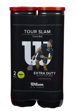Тенісні м'ячі Wilson Tour Slam, жовті, 2 банки по 4 м'ячі, WRT115302 Single