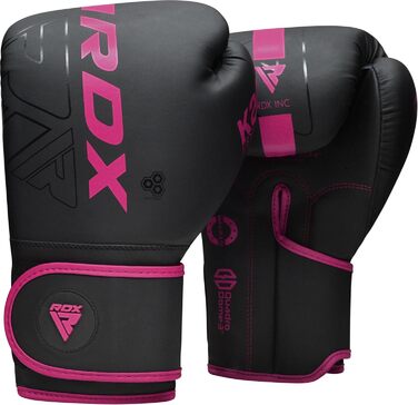 Боксерські рукавички RDX KARA з Maya Hide шкіри для Муай Тай, кікбоксингу, MMA, спарингів та тренувань, чоловічі та жіночі, чорні, 8-18oz