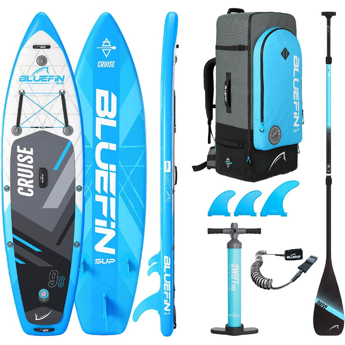 Надувна SUP-дошка Bluefin Cruise 6'' з веслом із фібраскла, сидінням-каяк та повним комплектом аксесуарів