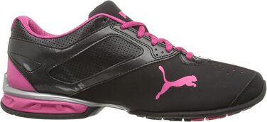 Жіночі кросівки PUMA Tazon 6 — Чорні з сріблястими та фіолетовими елементами, розмір 38.5 EU