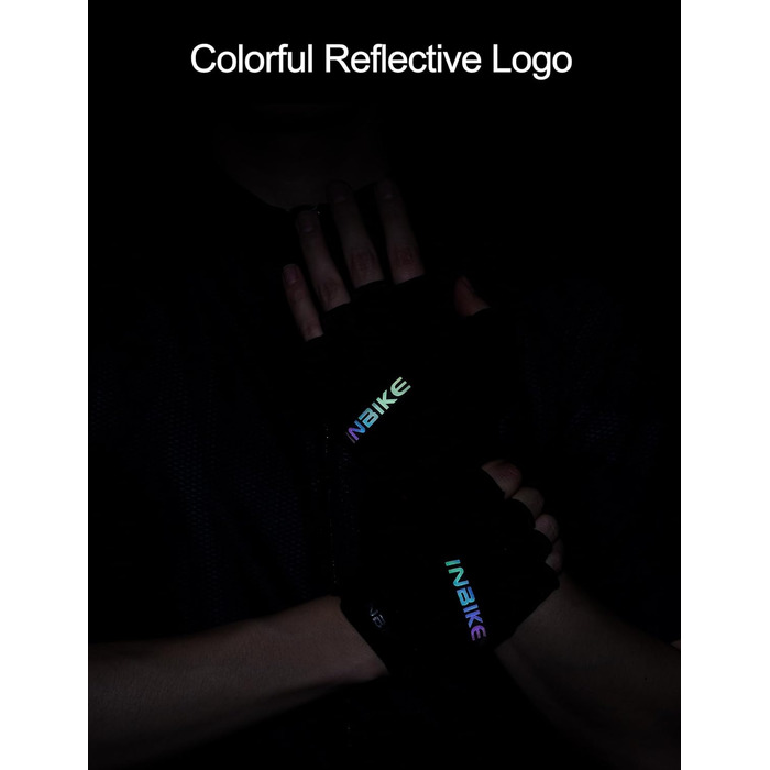 Велосипедні рукавички INBIKE, напівпальцеві, для чоловіків та жінок, з підкладкою Eva, комфортні, дихаючі, літні, для велосипеда, MTB, чорні, XXL