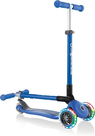 Дитячий самокат GLOBBER Primo Foldable Lights, 3-колісний, LED колеса, регульована висота, колеса 120/80 мм, ABEC 5