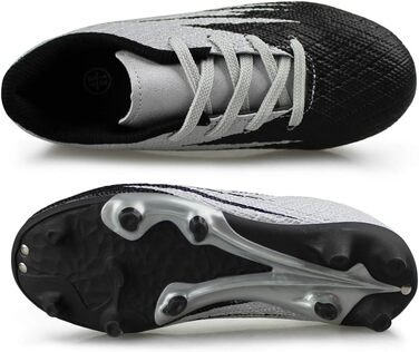 Футбольні бутси Hawkwell для дітей на тверду поверхню, чорно-срібні, 27 EU