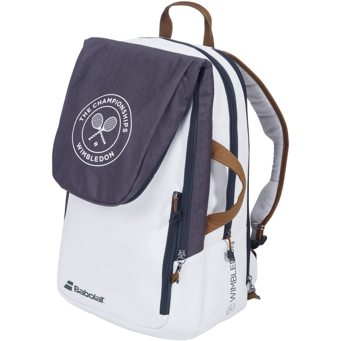 Рюкзак тенісний Babolat Pure Wimbledon біло-сірий для ракет та аксесуарів