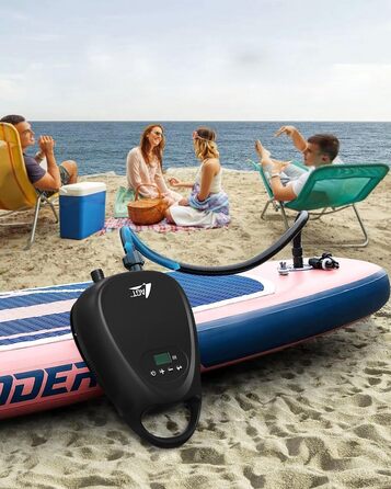 Електрична акумуляторна повітряна помпа для SUP-дошок AGT, 70 л/хв, 12 В, 1,38 бар/20 psi