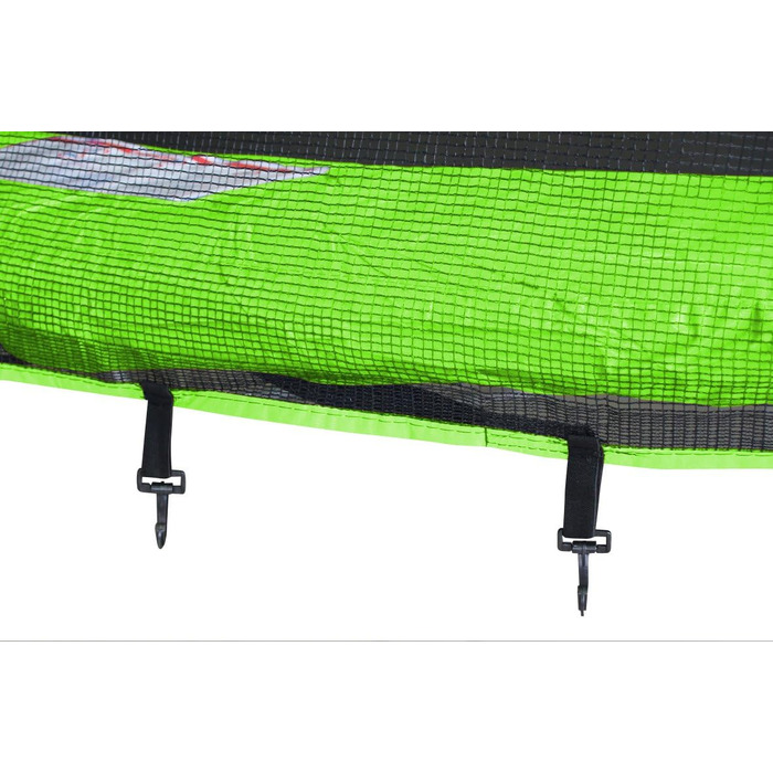 Трамплін для дітей SixBros. SixJump 1,85-4,60 м, повний комплект: сходи, сітка, захисний тунель, зелений