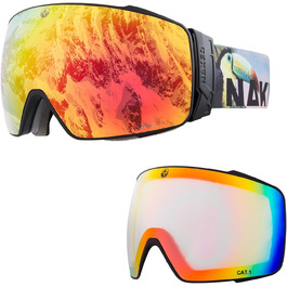 Гірськолижна маска NAKED Optics STORM Tucan з змінними лінзами для поганої погоди, снігова маска для чоловіків і жінок, сноуборд-окуляри