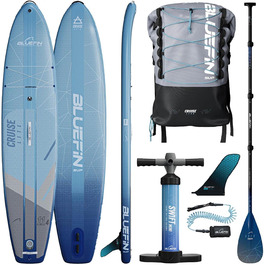 Bluefin Cruise Lite SUP-набір для дорослих, легка і компактна надувна дошка для веслування стоячи, розміри 11'4