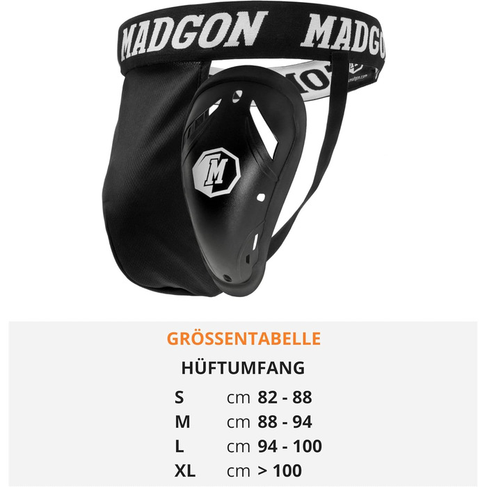 Захист промежини MADGON для чоловіків – спортивний суспензорій з високою мобільністю, захисний мішечок M