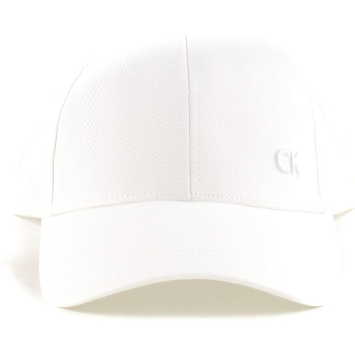 Чоловіча класична кепка Calvin Klein з бавовни, регульована, 6-панельна, біла (один розмір)