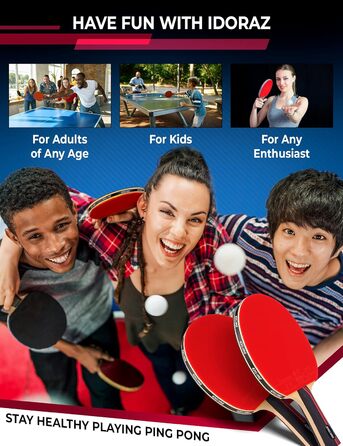 Пін-понг ракетка Idoraz Professional - професійна ракетка для настільного тенісу з чохлом, схвалена ITTF, для турнірів. Подвійний paddle.