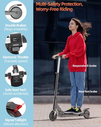 Електросамокат X1Pro 150W для дітей 6-16 років, складний, LCD-дисплей, до 18 км/год, запас ходу 15 км, 3 швидкості та висоти, електроскутер для підлітків