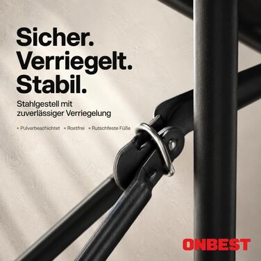 Розкладний стіл Onbest Holz Optik великий - садовий, для пікніка, кемпінгу на 6 осіб. Пластик/алюміній, з текстурою дерева для дому та саду