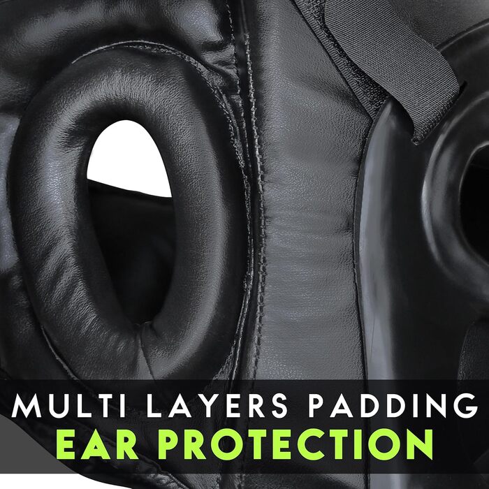 Захист голови 2-в-1 - Регульований шолом для бойових мистецтв з знімною сіткою для обличчя, повний захист обличчя. Підходить для ММА, муай-тай, кікбоксингу, спарингу. Чоловічий та жіночий, XL, чорний