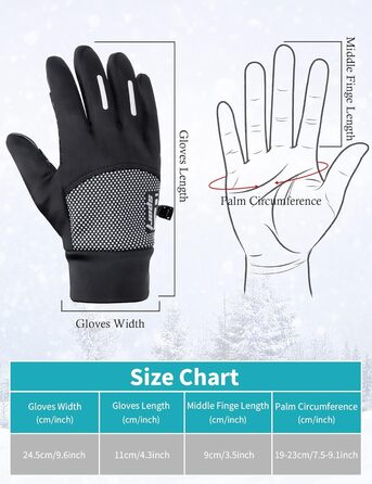 Becellen Велосипедні рукавички чоловічі зимові безпальцеві термо рукавички з сенсорним екраном, неслизькі для велосипеда, мотоцикла, бігу, катання на лижах, активного відпочинку (чорні)