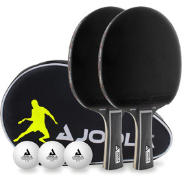 Набір для настільного тенісу JOOLA DUO PRO Single: ракетка, м'ячі, чохол, сітка, ITTF сертифікат, чорний