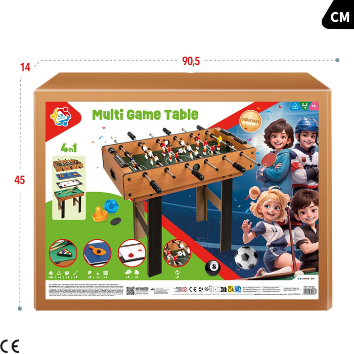 Дитячий ігровий столик ColorBaby CB Games 85328 4-в-1 з ніжками