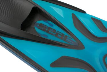 Seac Azzurra Ласти для снорклінгу для дорослих та дітей, закритий м'який каучуковий носок, світло-блакитні (34/35)