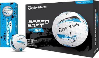 Гольф-м'яч TaylorMade Tm24 Speedsoft, 12 шт, білий/синій