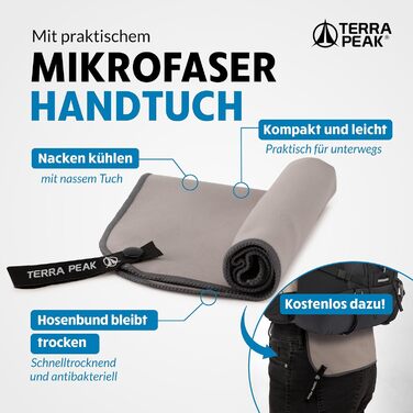 Трекінгові палиці Terra Peak® Premium Carbon Teleskop - для жінок та чоловіків, регульовані, з мікрофібровим рушником