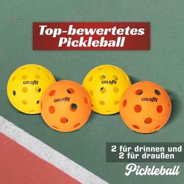 Набір для піклболу з карбоновим волокном, 4 м'ячі, сумка, легкий, ергономічний, для чоловіків та жінок всіх рівнів